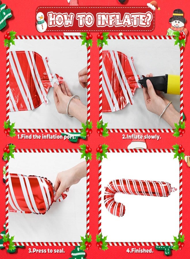 Togvu Christmas Balloon Arch Kit, Red Pink White Latex Balloon Garland Kit with Metallic Gold Confetti Balloons Red White Candy Cane Star Foil Christmas Mylar Balloons for Xmas Holiday New Year Party Decor - Image 5